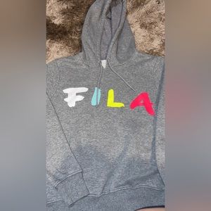 Fila Hoodie, Color Gray And Multi Colored.